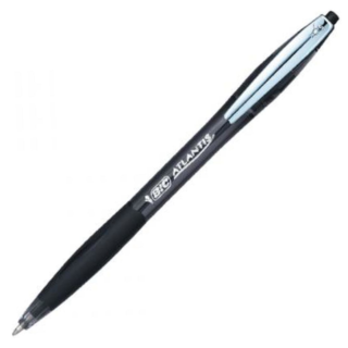 Bic Atlantis Ballpoint Pen Retractable Medium 1.0mm Black