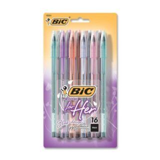 Bic Crystal Medium for Her Colour Clear Barrel Blister 3 2