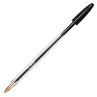 Bic Prismo Clear Ball Pen Black Medium 716902 1