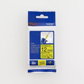 TZe FX631 Black on Yellow Flexible ID Tape 12mm web