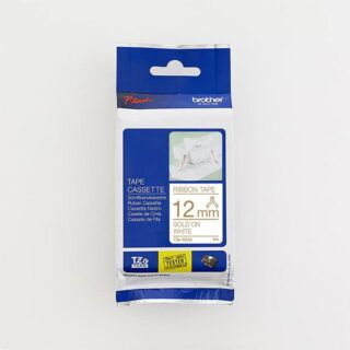 TZe R234 Gold on White Ribbon Tape 12mm web